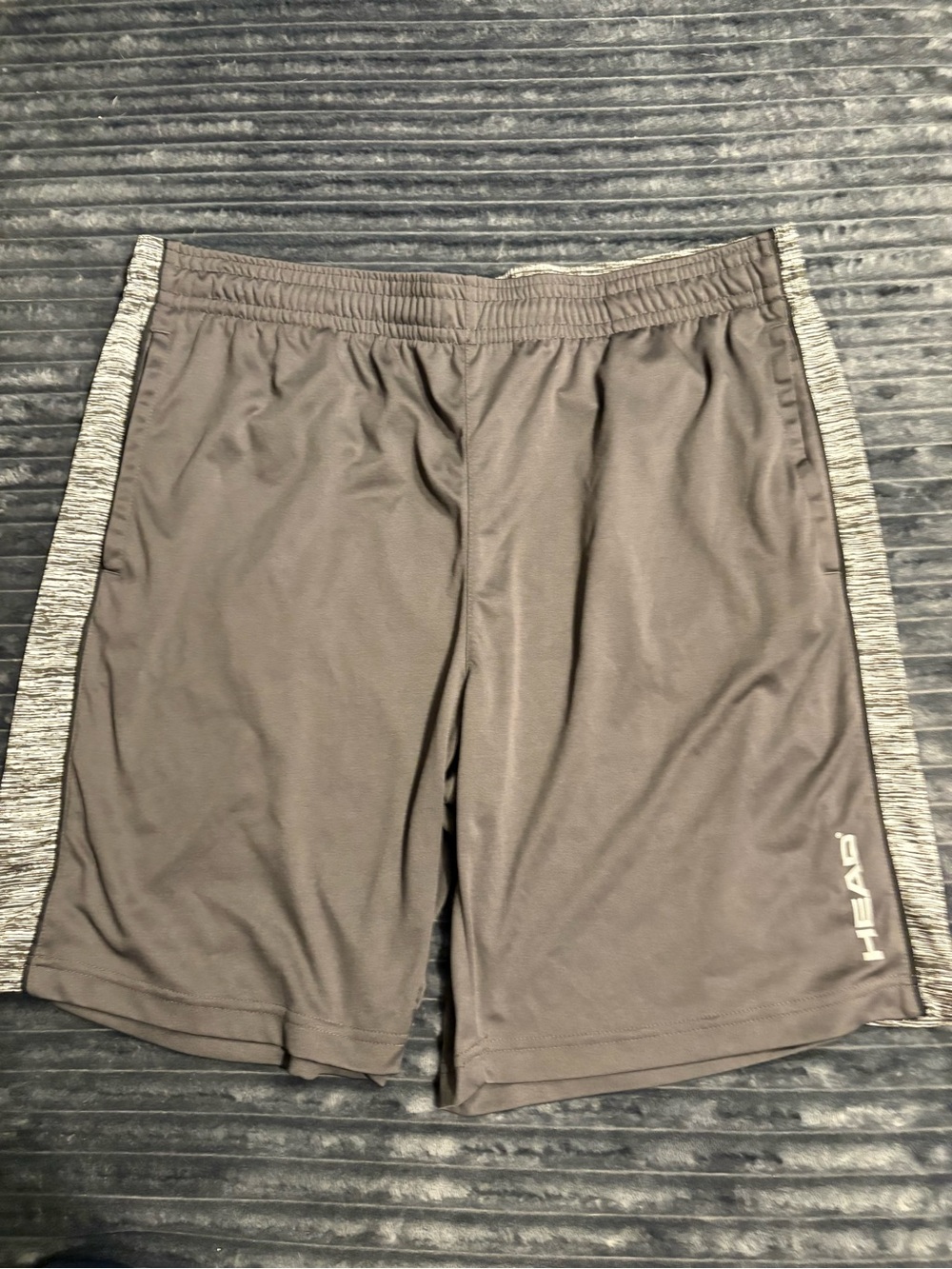 Head Men's Charcoal Athletic Shorts with Heather Side Panels